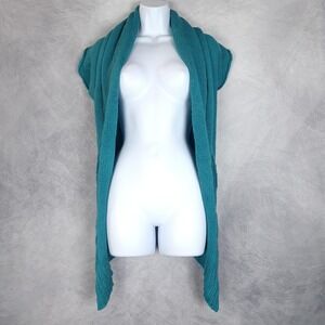 Novica Cardigan Sweater Womens One Size Small Blue Alpaca Acrylic Open Front